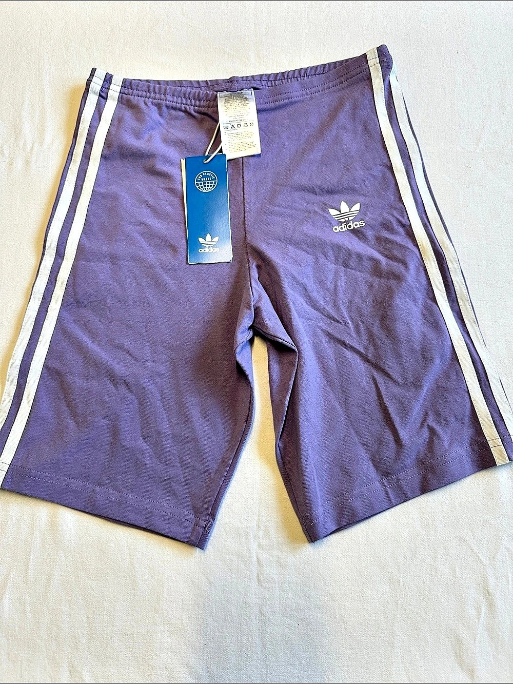 adidas Cyclung Shorts Athletic Shorts in Purple & White Size Medium NWT